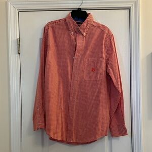 Chaps Red Gingham Button Down Shirt